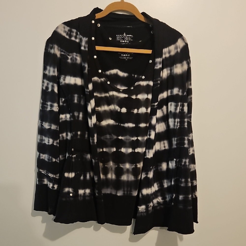 Neon Buddha Black Jacket And Tank Top To Match . 2 Pieces